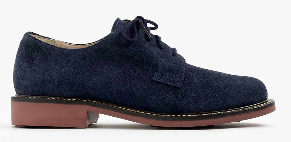 Jcrew Crewcuts Kids' suede buck with contrast sole Navy Blue Size 2